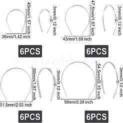 24шт 4 стильных железных кукольных обруча для волос DIY-FG0002-74