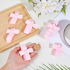 10 шт. полиэстеровая лента бантики для волос держатель-органайзер заколки AJEW-HY0002-51