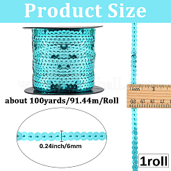1 рулон ПВХ-бусины с пайетками&nbsp;DIY-SP0005-27D