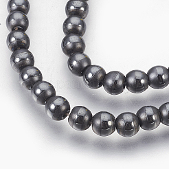 Electroplate non magnetici ematite sintetico fili di perline&nbsp;G-F585-C-4mm