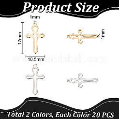 40 шт. подвески из нержавеющей стали 304 двух цветов FIND-UN0004-04