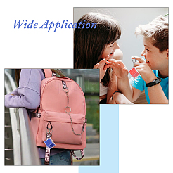 Porte-clés en plastique PP&nbsp;KEYC-WH0056-004P