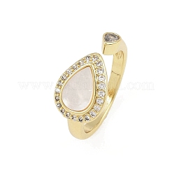 Открытые манжеты из латуни с микропаве и цирконием для женщин&nbsp;LS-RJEW-K308-03A-G