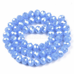Chapelets de perles en verre électroplaqué&nbsp;LS-EGLA-A034-J6mm-A02