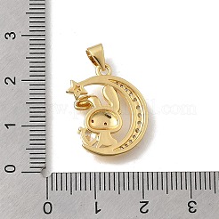 Латунные микропаве прозрачные подвески с фианитом KK-D431-055G