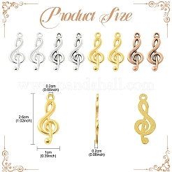 60 шт. 4-х цветные подвески в тибетском стиле со скрипичным ключом&nbsp;TIBEP-YW0002-09