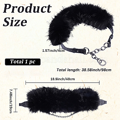 Ceintures à chaîne en cuir PU et fausse fourrure&nbsp;AJEW-WH20072-55A-02