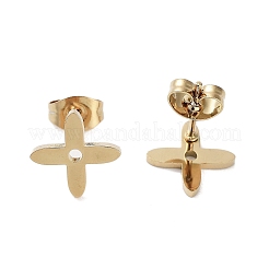 Orecchini a bottone in acciaio inossidabile 304 con placcatura sotto vuoto in PVD per donna&nbsp;EJEW-A048-20G