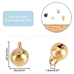 40 breloque cloche en acier inoxydable 304 avec placage ionique (IP) 4 couleurs&nbsp;STAS-DC0009-35