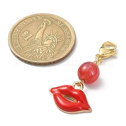 Подвески из сплава с эмалью ко Дню святого Валентина HJEW-JM01161
