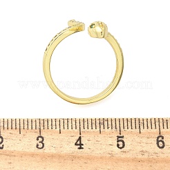 Манжеты из латуни с микро паве кубический цирконий для женщин RJEW-Z084-01G-05