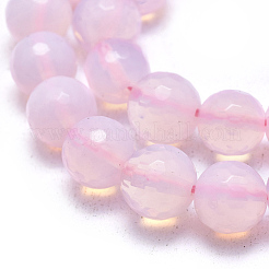 オパールビーズ連売り  多面カット  ラウンド  9.5~10mm  穴：1mm  約40個/連  15.16インチ（38.5cm）&nbsp;G-L557-43-10mm