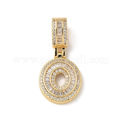 Европейские подвески из латуни с прозрачным кубическим цирконием&nbsp;KK-R003-01G-00