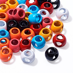 35 шт. двухцветные окрашенные бусины из сплава&nbsp;FIND-TA0004-57