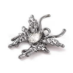 Латунные микропаве прозрачные подвески с фианитом&nbsp;LS-ZIRC-I067-03B-01