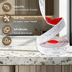 ПВХ самоклеящаяся гибкая молдинговая отделка&nbsp;AJEW-WH0348-636A