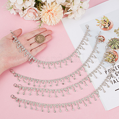 4 шт. сплав кристалл горный хрусталь цепи ремень для ботинок&nbsp;AJEW-DR0002-15