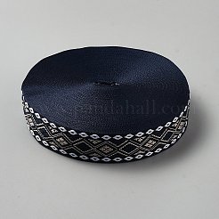 Ruban polyester jacquard vintage losange&nbsp;OCOR-WH0105-182A-01