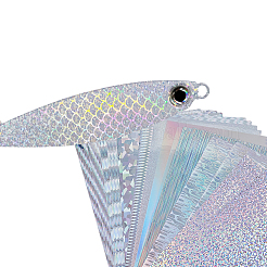 18 stücke 9 stile pvc holographische selbstklebende handwerk vinyl blätter&nbsp;DIY-WH0349-12