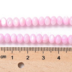 天然淡水シェルビーズ連売り  ロネデル  染め  パールピンク  6x3.5~4mm  穴：1mm  約97~99個/連  15.08~ 15.47インチ（38.3~39.3cm）&nbsp;SSHEL-C013-07G