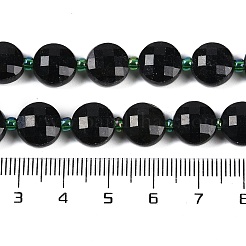 Fili di perle di giada nera naturale&nbsp;G-B094-A24-01