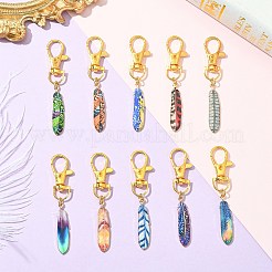 Подвесные украшения из эмали из сплава 10 шт. HJEW-CJ00086