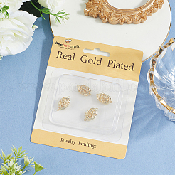 6 шт. латунные застежки-коробочки KK-BBC0020-08