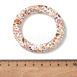 花柄シリコンビーズ  リング  カラフル  65x10mm  内径：46mm&nbsp;SL-CBAC986-01A