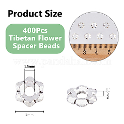 400 шт. бусины-разделители в виде цветка из сплава в тибетском стиле&nbsp;FIND-DC0005-30