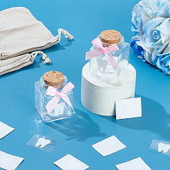 2 шт. квадратная стеклянная пустая бутылка желаний&nbsp;AJEW-WR0002-86
