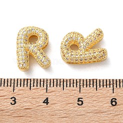 Dia-Charms mit Gestellbeschichtung aus Messing mit Mikropavé-Zirkonia&nbsp;KK-C084-34G-R
