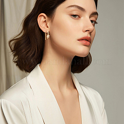 12 шт. латунные крючки для сережек с микропаве из кубического циркония&nbsp;KK-ME0002-52