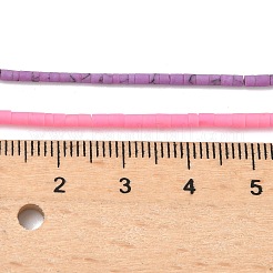 Нити афганских синтетических бирюзовых бусин&nbsp;G-L644-A01-01