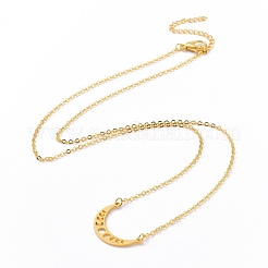 Колье из сплава с кулоном фазы луны для женщин&nbsp;NJEW-G030-01G