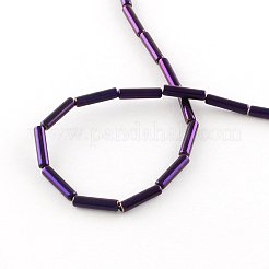 Electroplate non magnetici ematite sintetico fili di perline tubo&nbsp;G-S203-10A