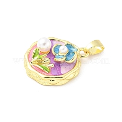 Латунь эмаль подвески KK-Z101-09G-A01