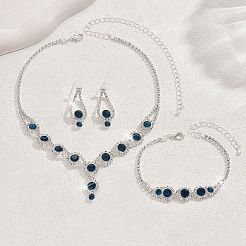 Ожерелья из латунных стразов в форме капли&nbsp;FS-WGE0FD5-06