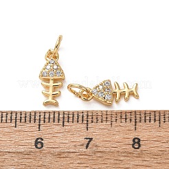 Pendentifs en laiton zircon cubique transparent&nbsp;CU-H002-08G-02
