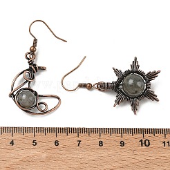 Natürliche und synthetische Edelstein Ohrringe&nbsp;G-H359-07R