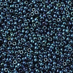 MIYUKIラウンドロカイユビーズ  日本製シードビーズ  (rr467) メタリックインディゴアイリス  11/0  2x1.3mm  穴：0.8mm  約1100PCS /ボトル  10 G /ボトル&nbsp;SEED-JP0008-RR0467