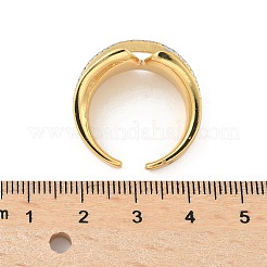 Латунные микро проложить манжеты кольца кубического циркония RJEW-D307-05G-C