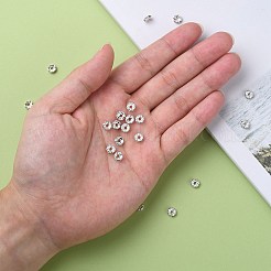 Латунные хрустальные бусины-разделители со стразами&nbsp;LS-X-RB-A006-6MM-S