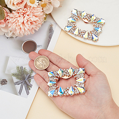 2 шт. зажимы для пряжек из сплава и стекла&nbsp;AJEW-WR0002-33