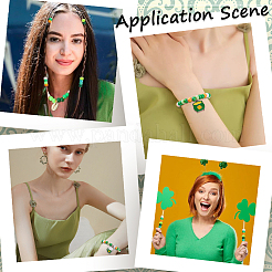 800 шт. 4 цвета непрозрачные пластиковые бусины ко дню Святого Патрика KY-SP0001-06