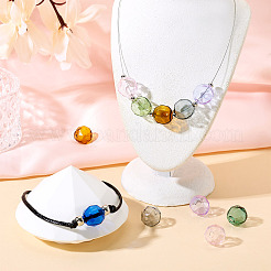 7шт 7 цвета прозрачные стеклянные бусины&nbsp;GLAA-TA0002-90A