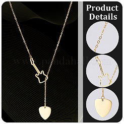 3шт. набор из 3-х цветных ожерелий-лариатов из нержавеющей стали NJEW-AN0001-65