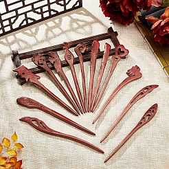 Épingles à cheveux en bois&nbsp;OHAR-WH0015-13