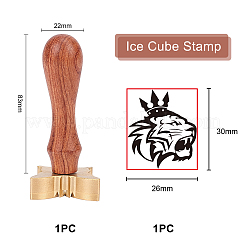 Латунь сургучная печать штамп&nbsp;AJEW-OC0002-24I