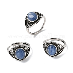 Natürliche Kyanit-Fingerringe&nbsp;RJEW-A084-06AS-10