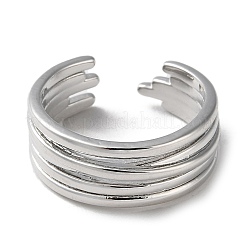 Латунные открытые манжеты крест-накрест с покрытием стойки RJEW-K249-03P